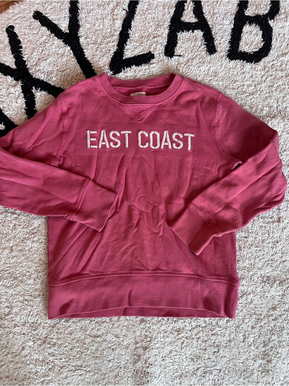 Crewcuts Pink 'East Coast' Crewneck Sweatshirt